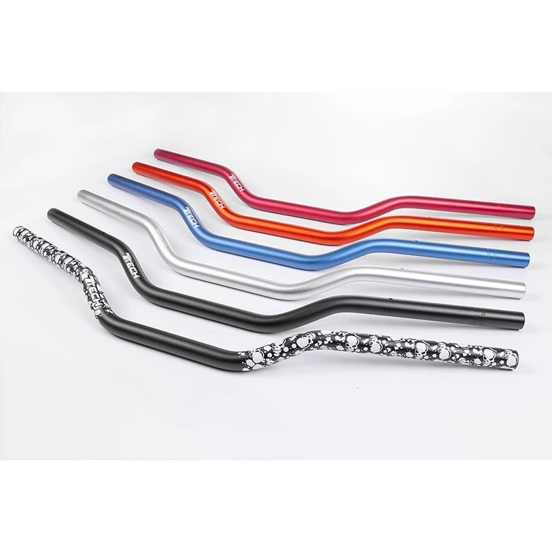 Special Offer Motorcycle Handlebar With Wiring Hole 22.2MM AL606 Black Skull For Universal