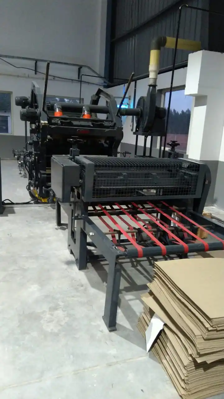 BOXMAC HEAVY DUTY DOUBLE PROFILE FINGERLESS SINGLE FACER PAPER CORRUGATION MACHINE MANUFACTURER