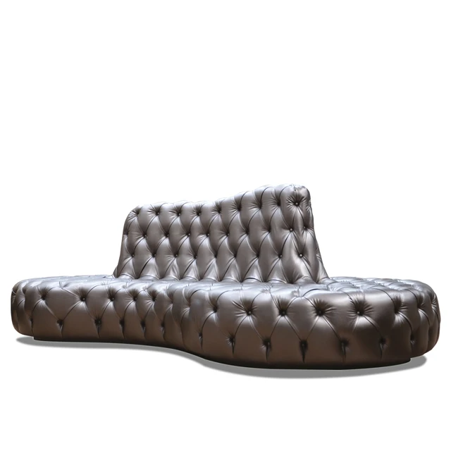 High quality made in Italy customizable iconic tufted sofa for hotel leather sofa