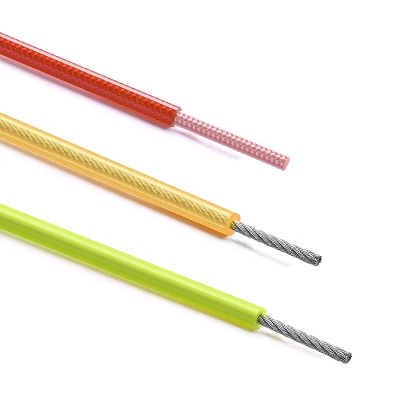 Colorful Plastic Vinyl Coated Wire Rope Cable With Coating For Customization