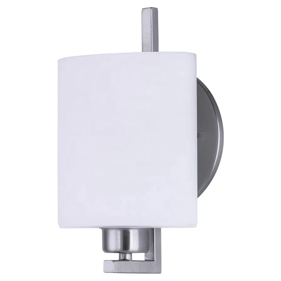 
UL CUL Listed In chrome Finished Single Sconce Wall Lamp Fixture With Glass Shade W20399 