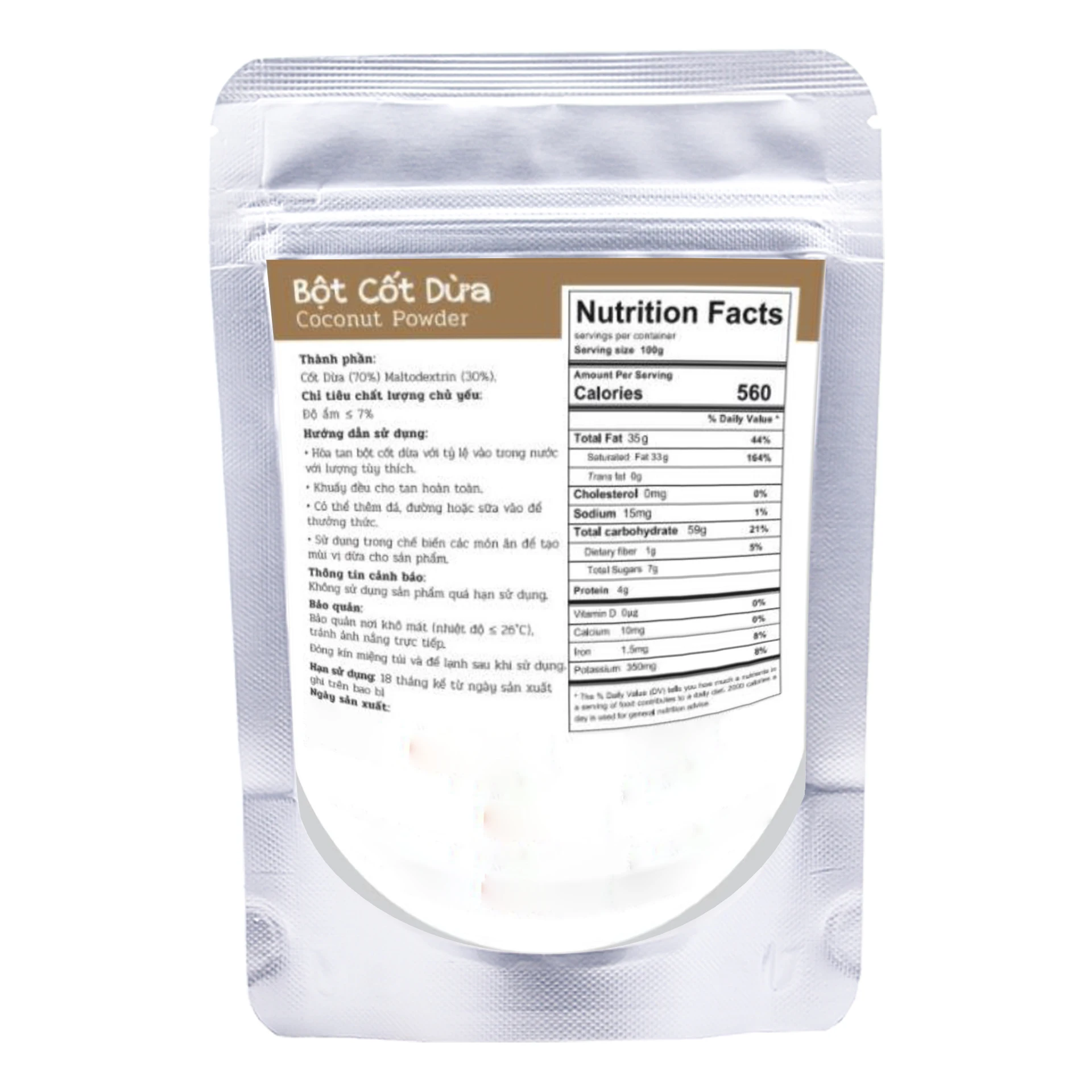 Vietnam Factory Coconut Powder for Desserts, Ice Cream, Cake, Delicious Coconut Juice