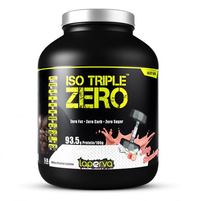 Laperva ISO Triple Zero Whey Protein Pure Whey Protein Isolate for Body Building Strawberry, 2.27 Kg