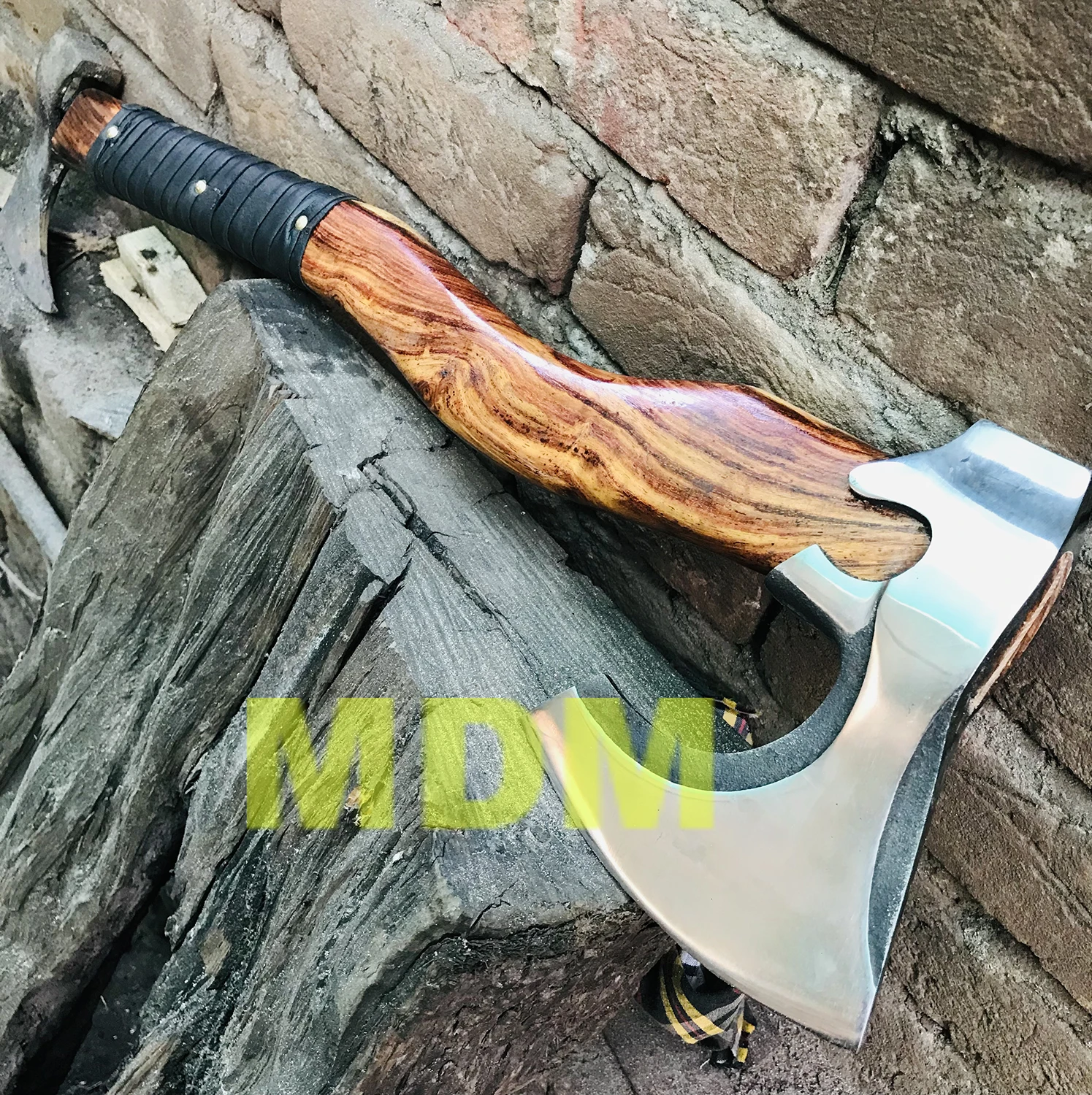 Wholesale Quality Handmade High Carbon Steel Axe Head Viking Axe Hatchet Axes Hatchets Carbon Steel with leather sheath