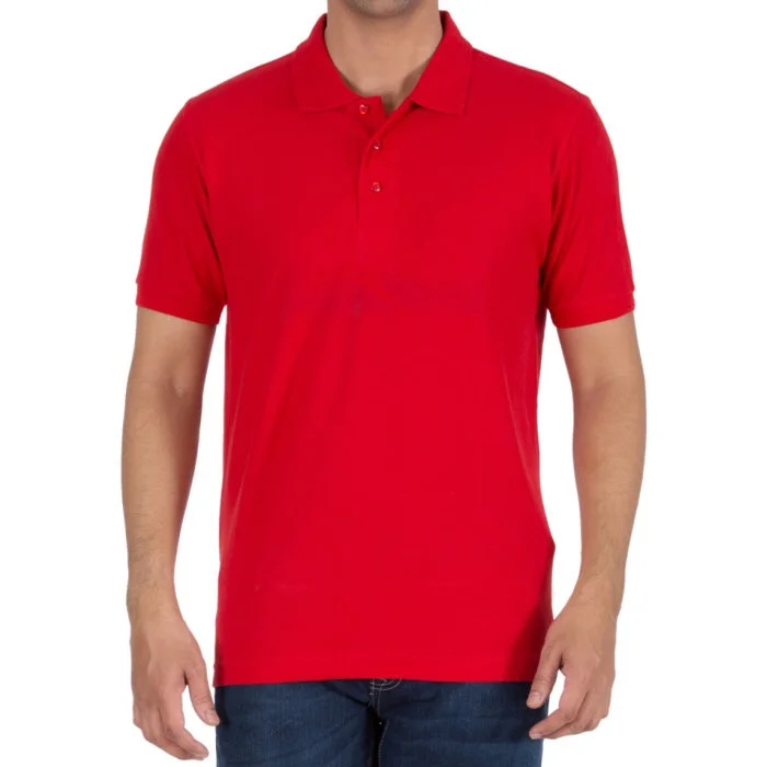 Manufacturer top quality men short sleeve polo t shirt Blank plain Red color Custom clothing wholesale slim fit