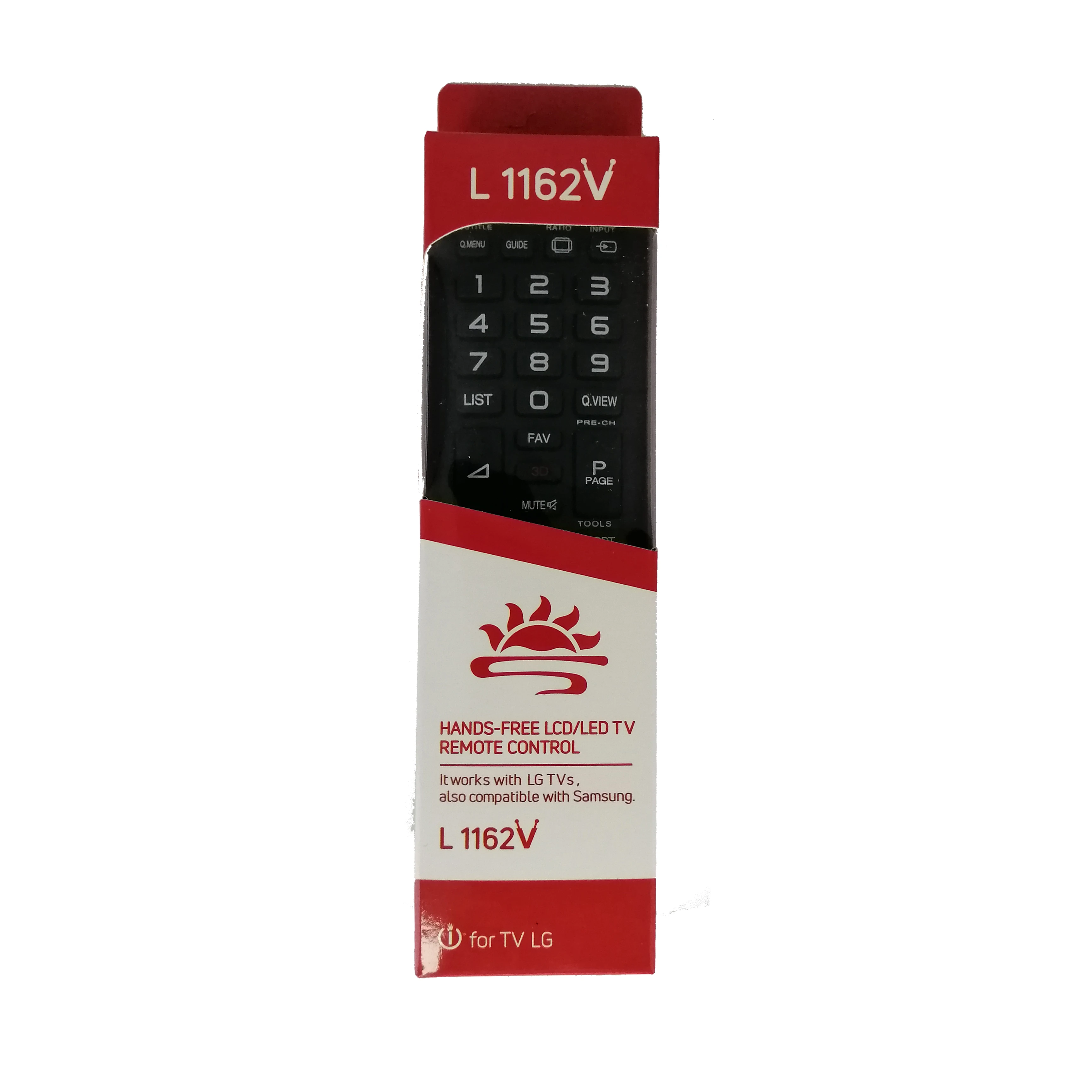 Cost-effective LCD/LED TV replacement TV remote for lg and for samsung  L1162V tv remote