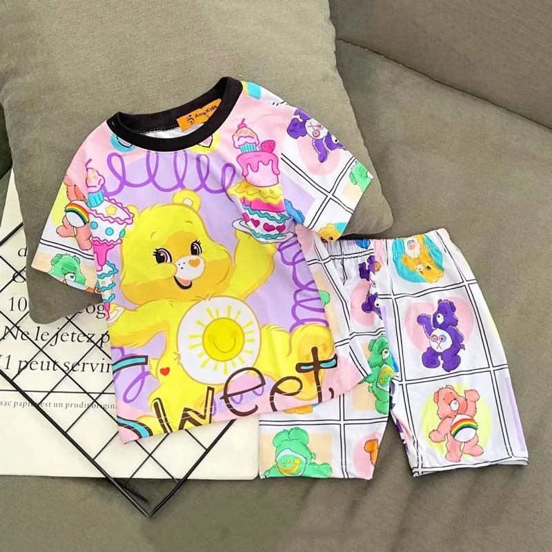 High Quality Girls Clothing Sets Polyester 3D Printed Animated Cartoon Simple clothes, custom designed for adults and children