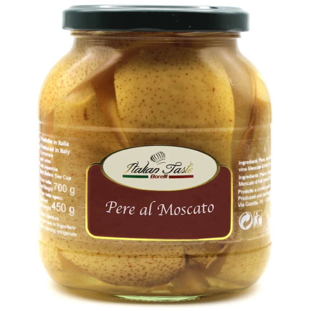 High quality 720 g wholesale retail Moscato pears Made in Italy NO GMO italian fruit for dessert