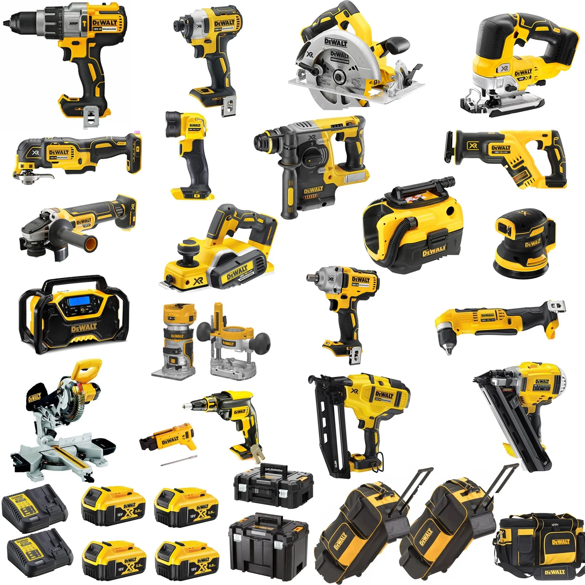 Best trade offer for 2021 Dewaltes 18V 16 Piece Power Tool Kit with 5 x 4.0Ah Batteries T4TKIT-850