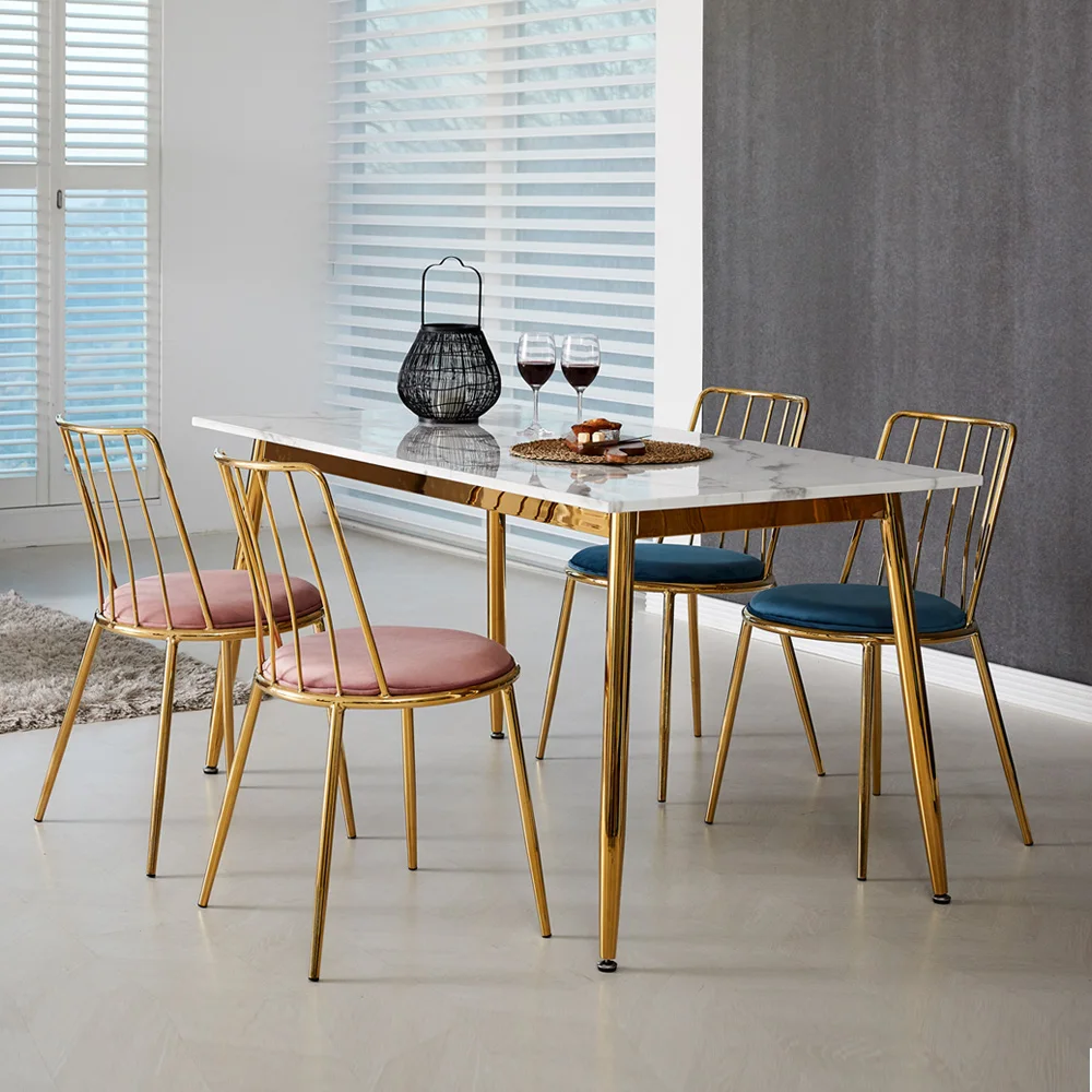 Gold Bar Stools Stackable Furniture Restaurant Hotel Pub Dining Counter High Chair Soft Velvet Bar Stools