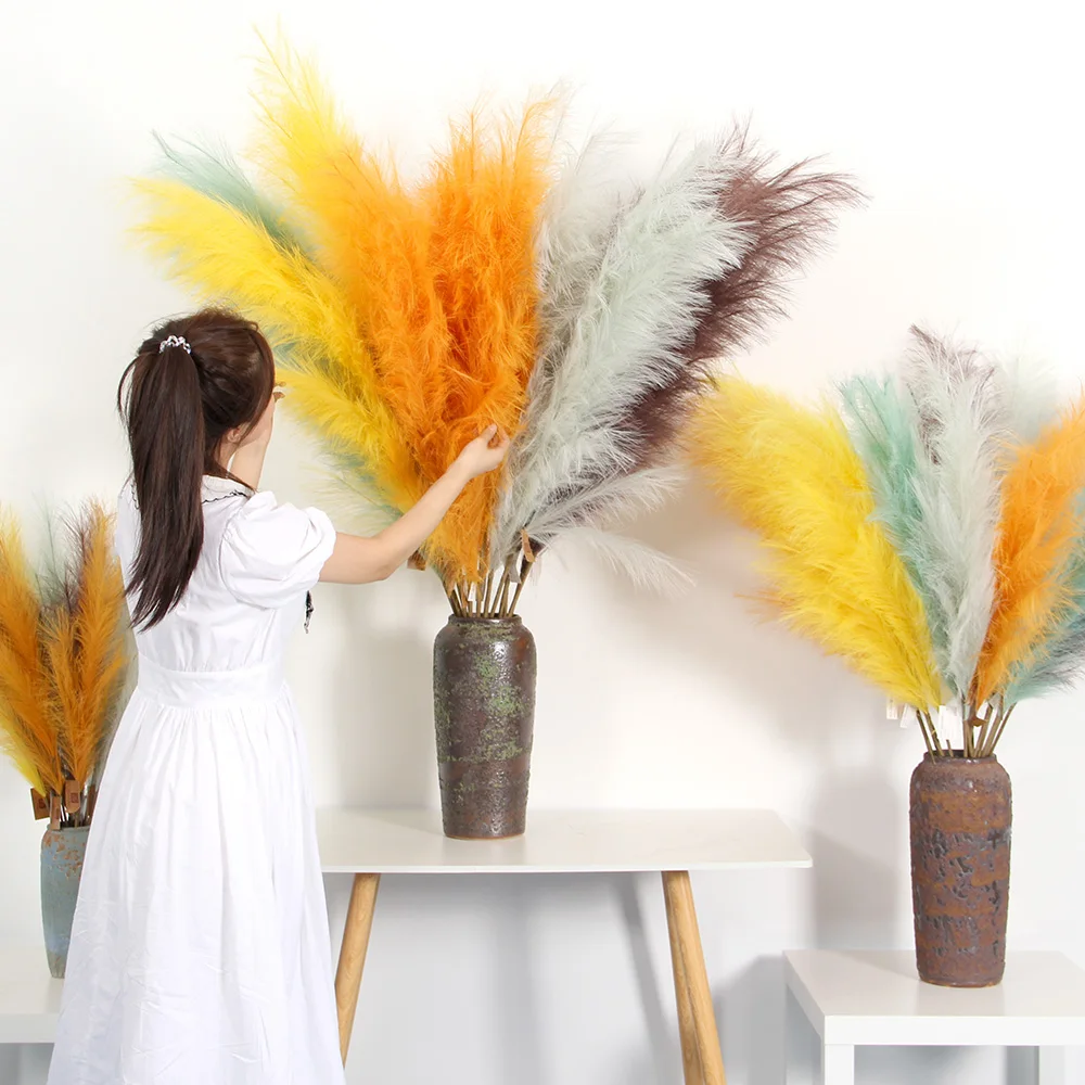 Wedding Party Decorations Artificial Faux Customized Size and Color Pampas New Design