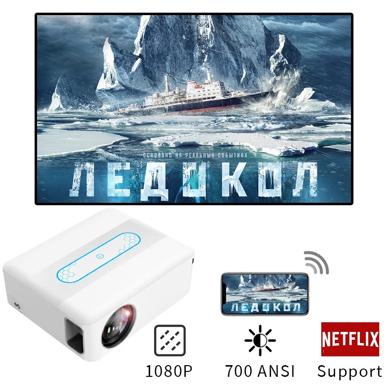 OEM Support Netflix 4K Home Theater Lcd Portable Projector For Outside Mini Smart Android Projector Led Proiettore Projetor