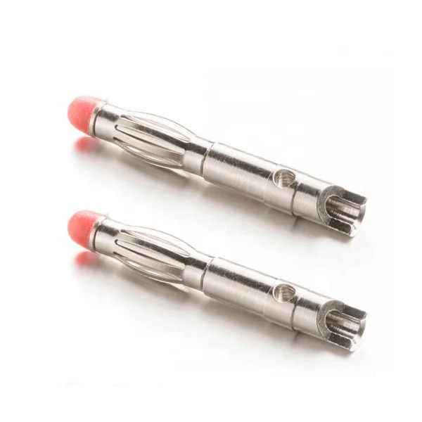 4mm gold or nickle plated brass banana plugs bullet banana connector thread