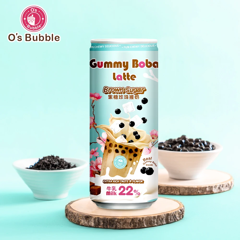 
Taiwan Gummy Boba Latte Supplier Bubble Tea Drink For Supermarket Chain store 