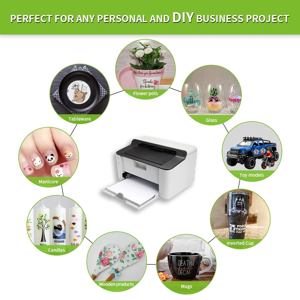 Top seller Pack of 100 Sheets Classic laser printer cold water transfer film for business use