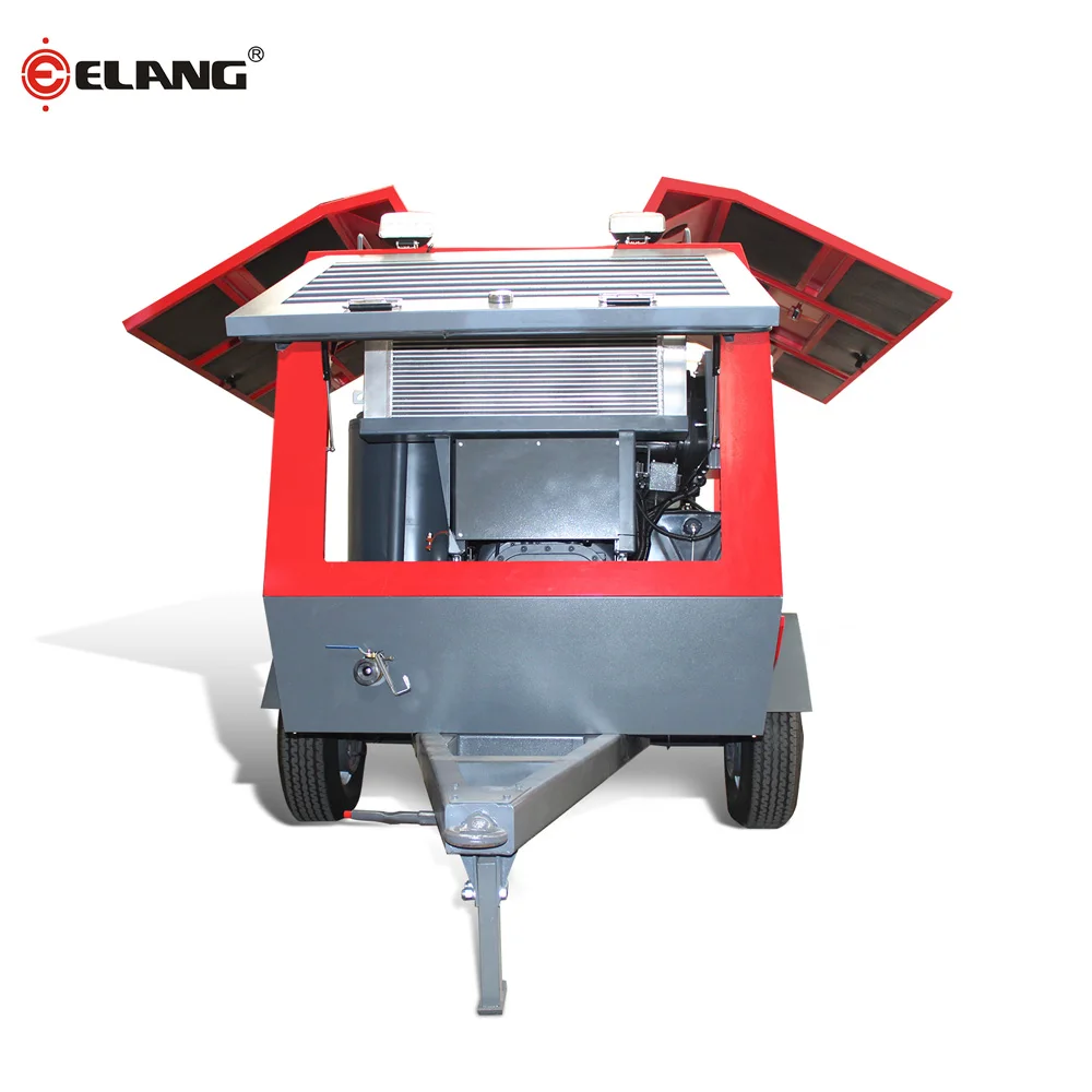 Elang 13Bar 375 cfm мощный дизельный двигатель портативный промышленный винтовой воздушный компрессор для майнинга