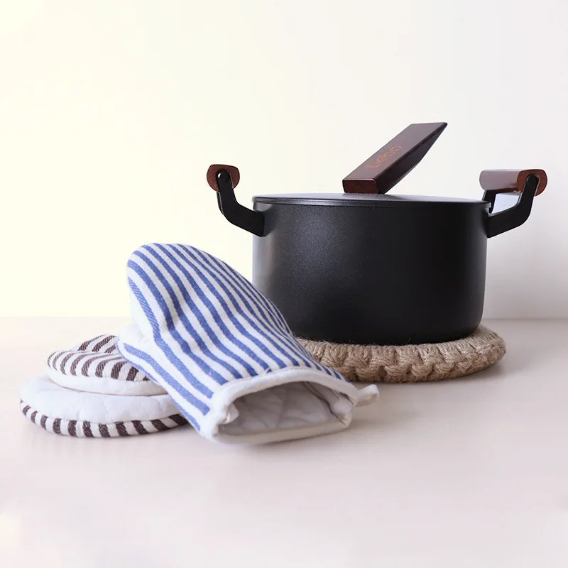 Duckbill Gloves Grip For Kitchen To Protect Hands Microwave Insulation Oven Mitts Anti-Hot 100% Cotton Clips