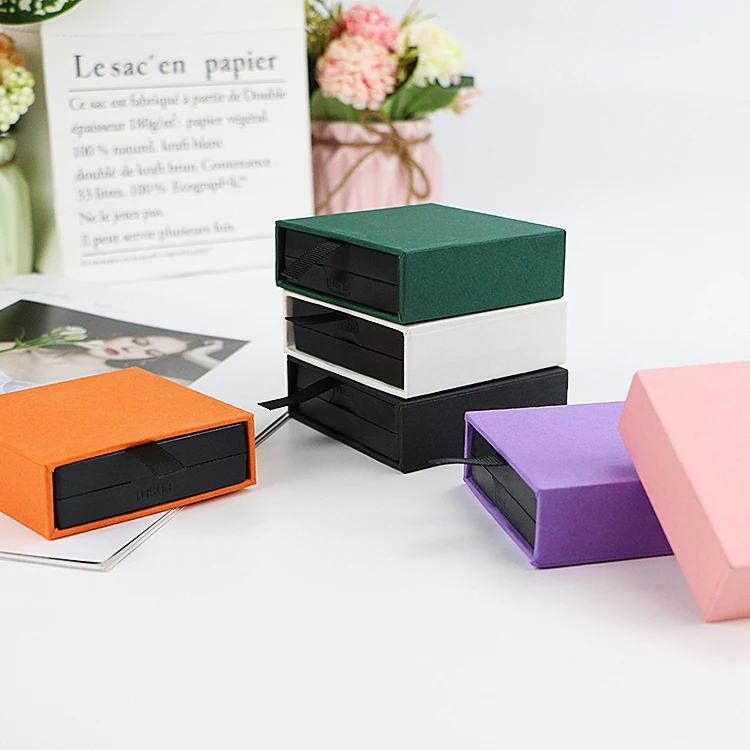 2022 Wholesale Custom Logo  printed storage Box Jewelry Luxury Transparent Jewellery Gift Packaging Boxes