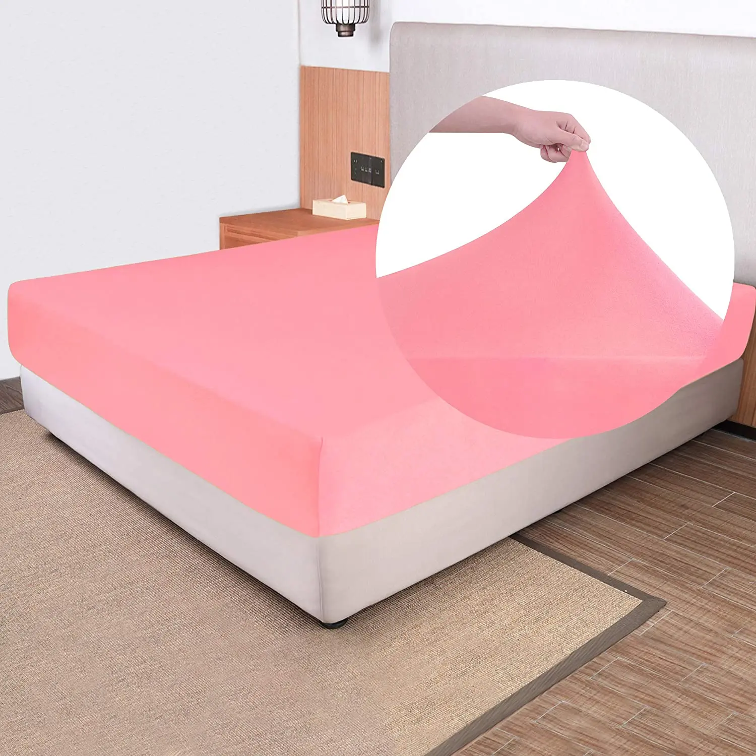 Jersey Knitted Bedsheet Set, Jersey Cotton Sheet, Cozy T Shirt Sheet Set Including deep Pocket Fitted Sheet