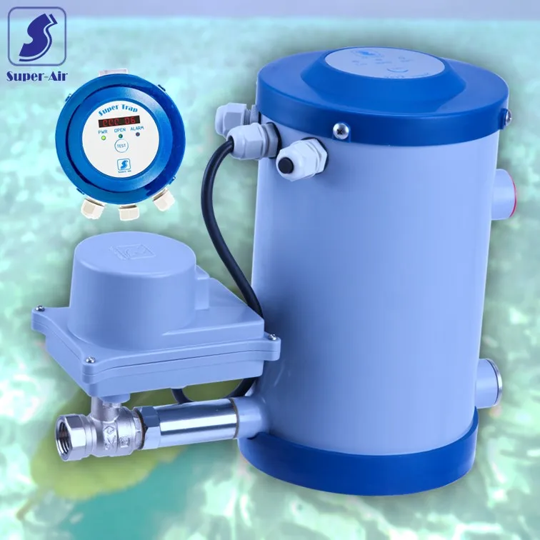 Super Trap Motorized Ball Valve Type Zero Air Loss Auto Condensate Drain with Counter for Air Compressor System