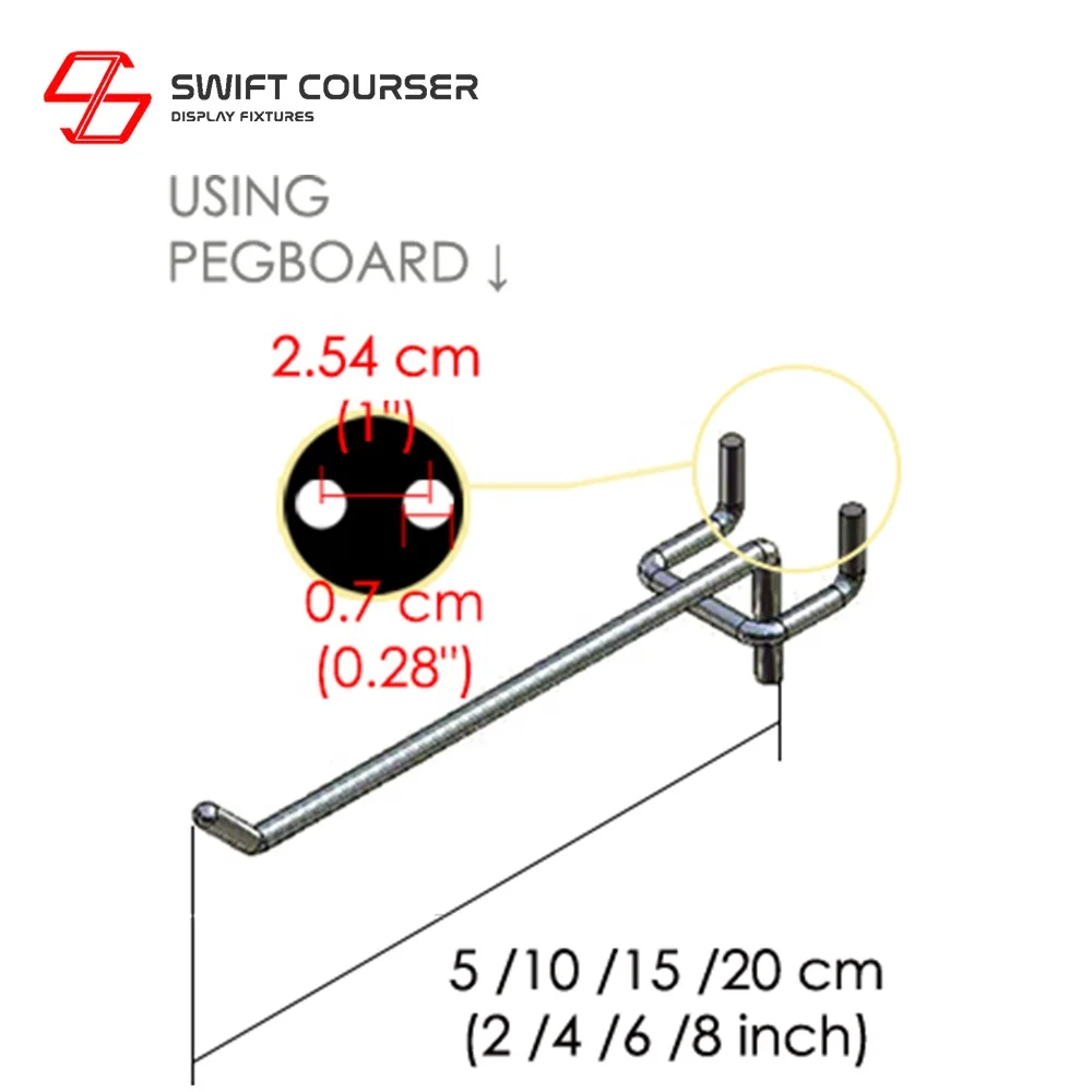 Swift оптовая продажа металла pegboard крюк