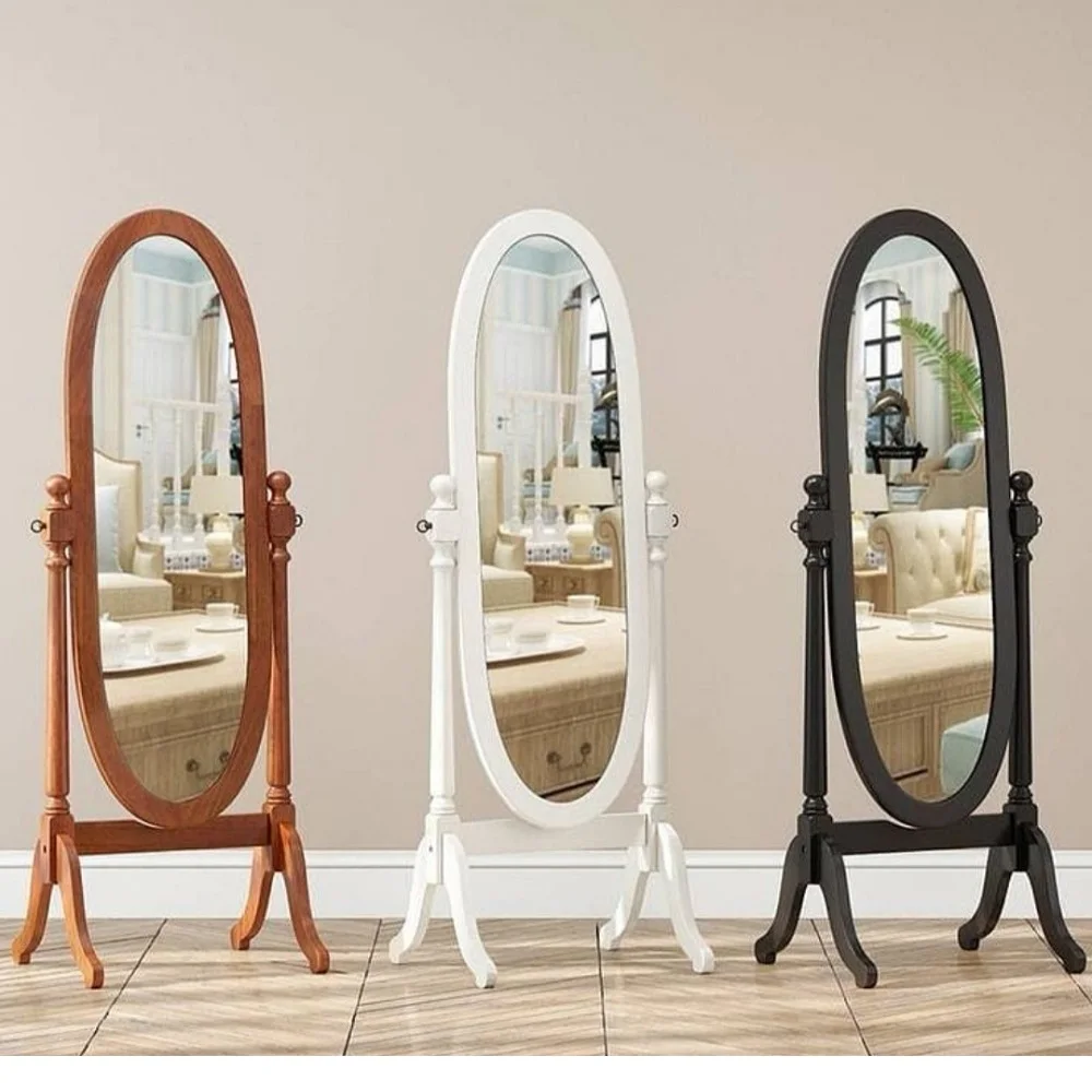 Wholesale Latest Design High Quality Export Oriented Custom Room Decorative Round and Full Length Floor Mirror From Indonesia