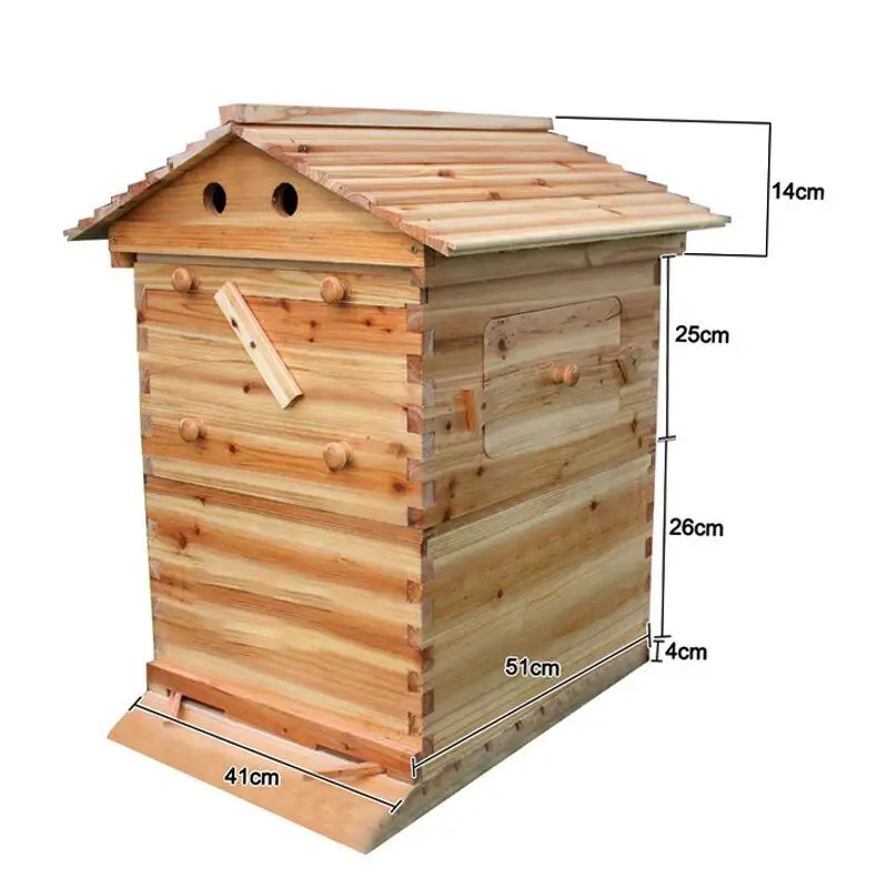 Автоматический деревянный улей для пчелы, коробка для пчелы, автоматический деревянный улей, супер коробка с рамкой 4/7