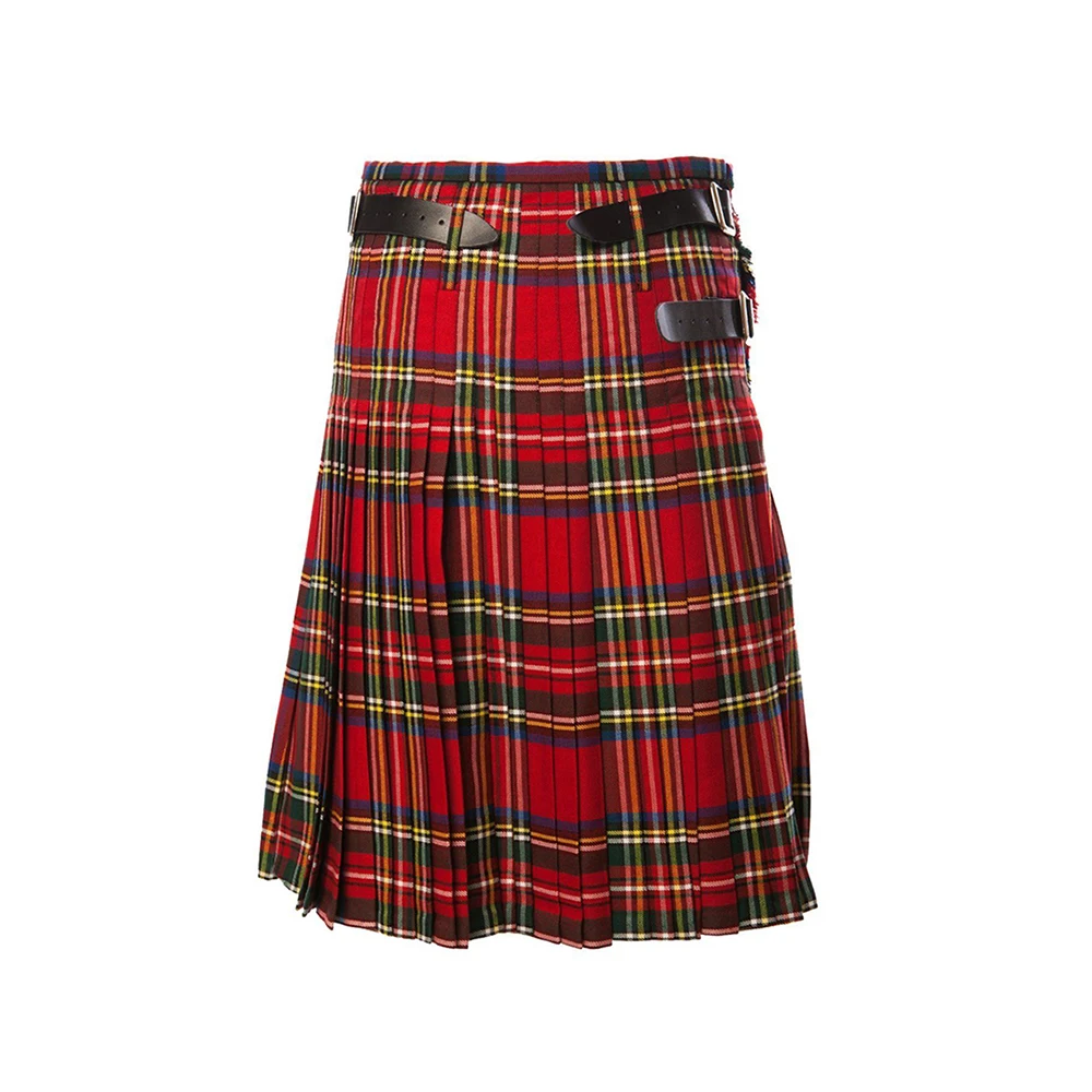 High Quality Custom Logo 8 Yard Royal Stewart Tartan Mens Kilt Best Highland Wear