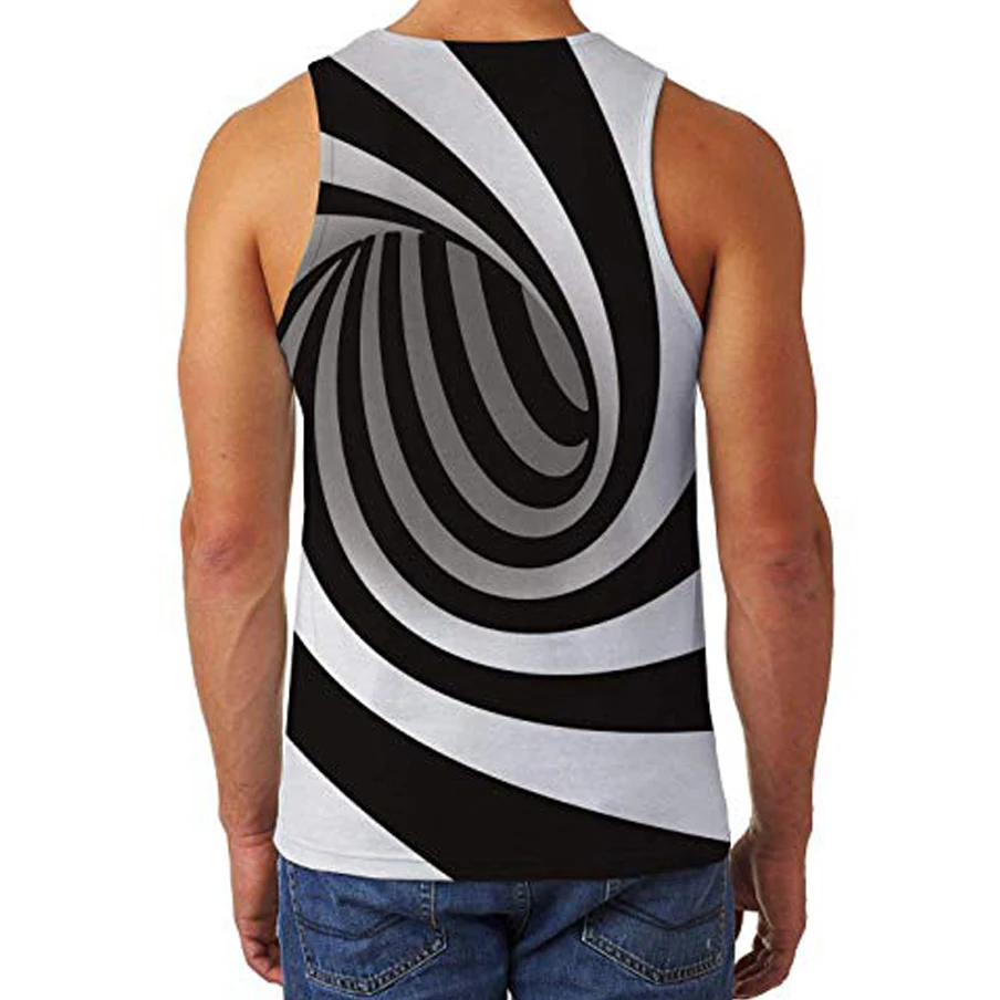 Custom new design logo printed Men Tank top