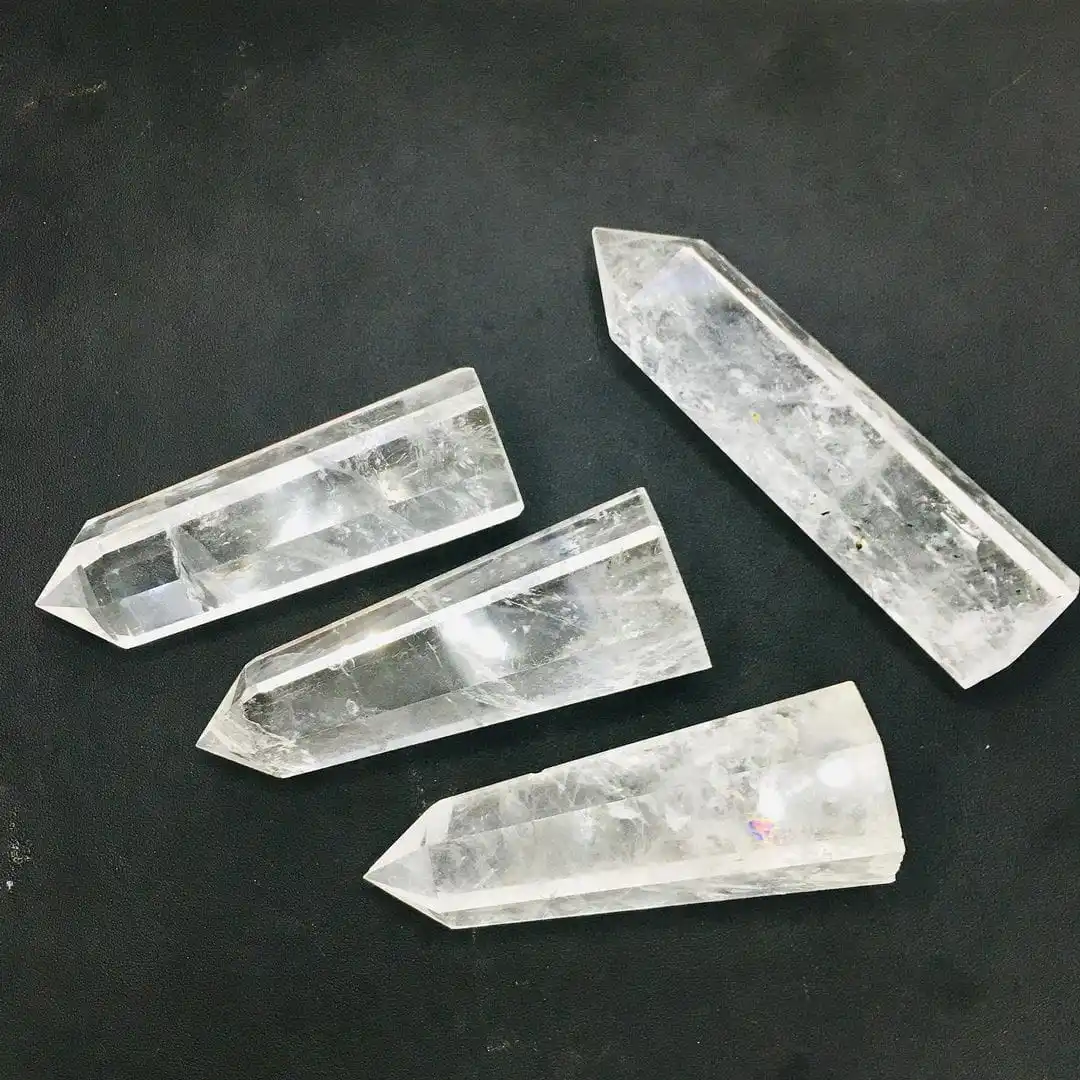 Natural Crystal High Quality Hand Carving Crystal clear quartz point for geomantic omen and gifts