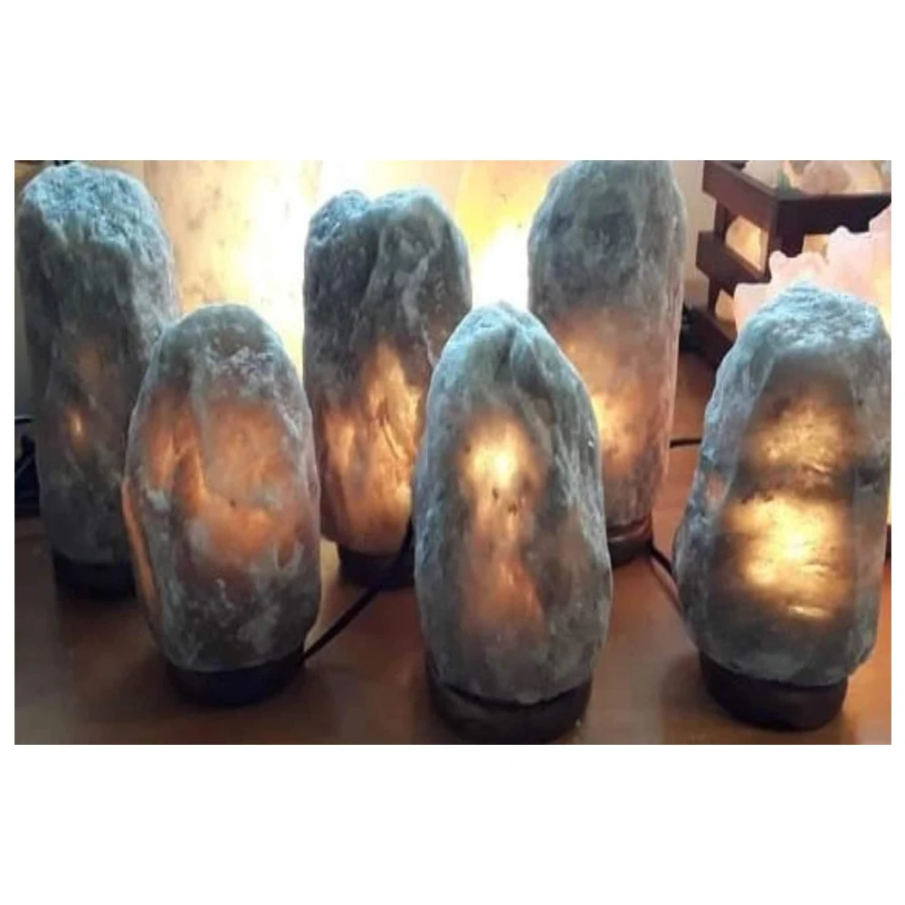 Grey Light 84 Trace Organic Material Of Minerals Crystals With 15w Bulbs Himalayan Salt Lamp BY IMPEX PAKISTAN