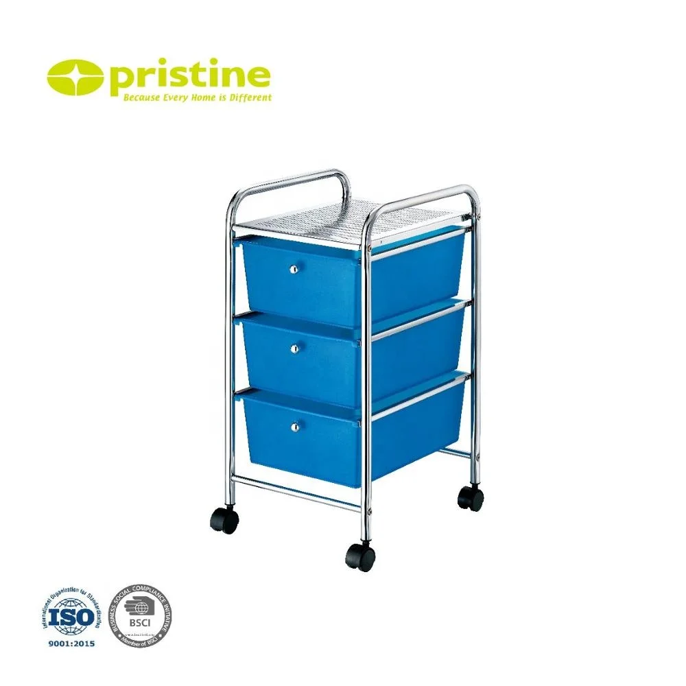 Made in Taiwan Plastic acrylic 3 layer storage drawer