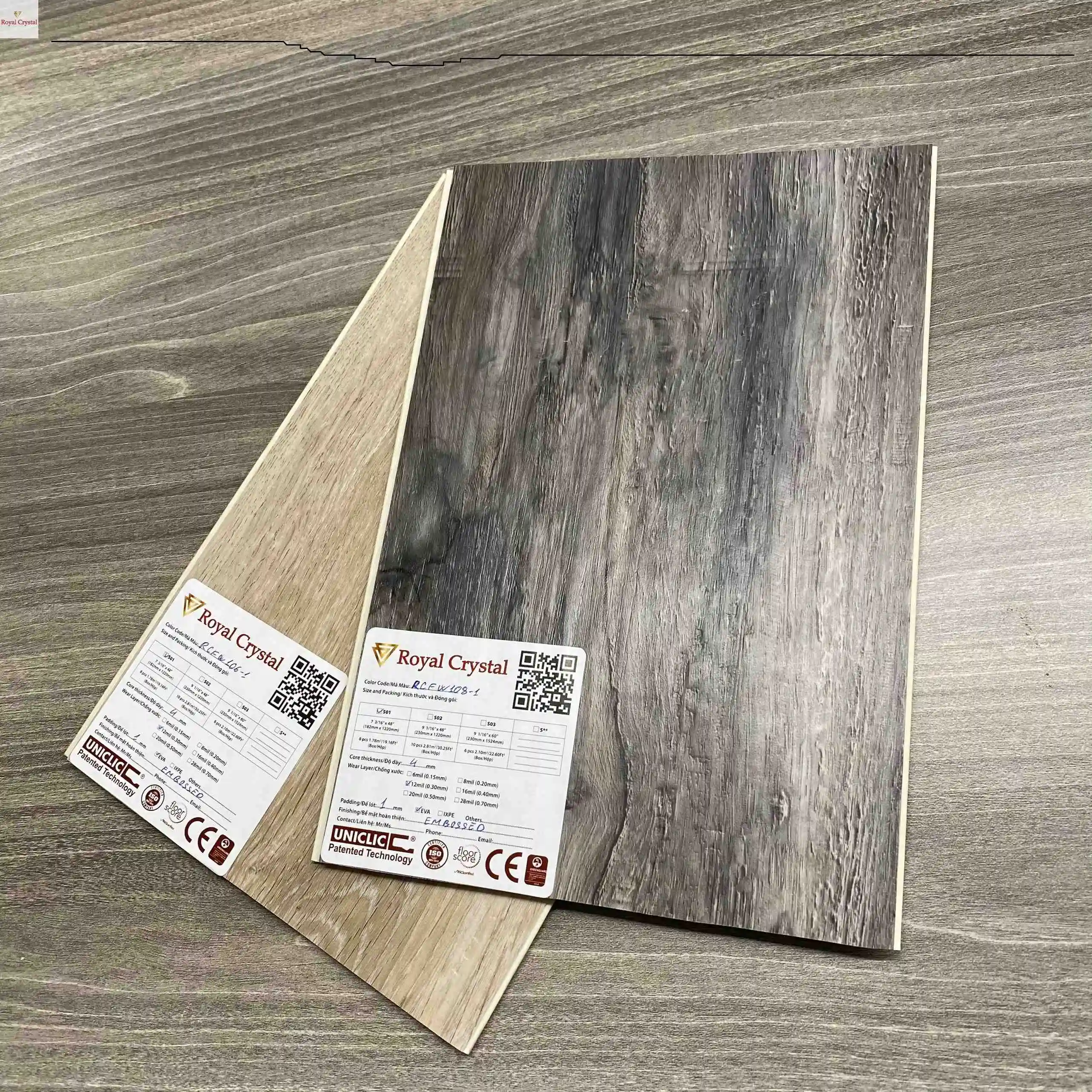Hybrid Core  Click Lock Vinyl Rigid Core Flooring SPC Flooring Wholesales Best Price & Quality for Distributors Contractors