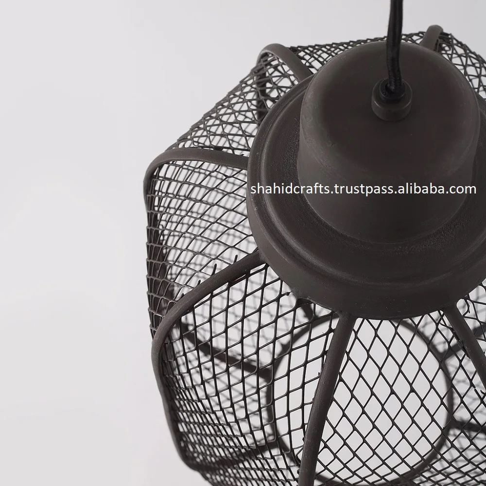 Cage Black Pendant Hanging Lamp. Modern Ceiling Lamp Size: H:36cm W:22cm