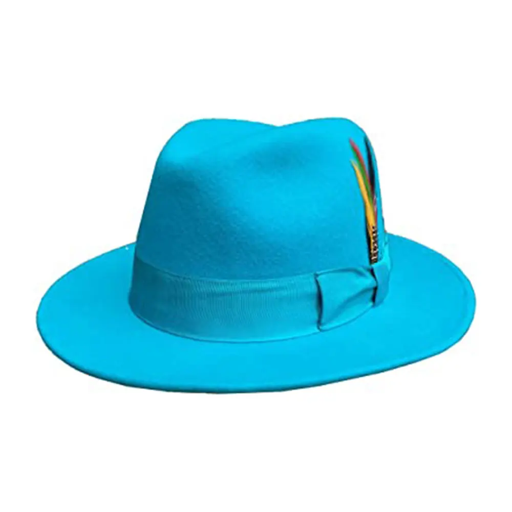 Classical Stylish Custom Cowboy Cap Wholesale Denim Fedora Hats Straw Fedora Hat