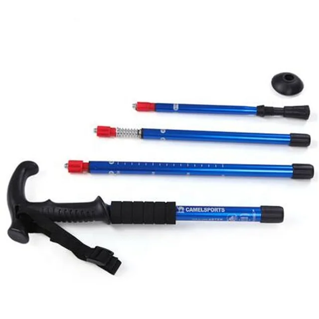 Realsin Mountain portable lightweight promotion trekking pole aluminum folding walking cane