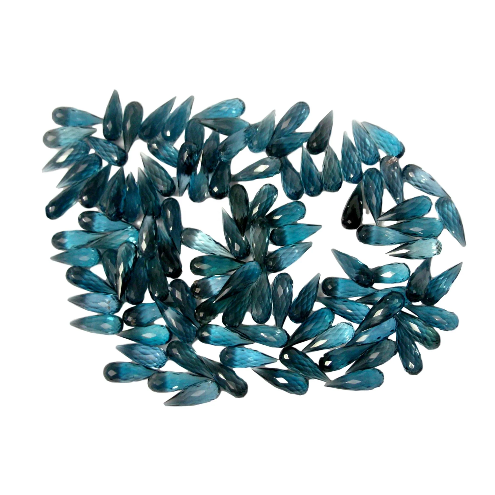 Teardrop Cut London Blue Topaz Gemstone All Shapes And Sizes Cut On Custom Orders In Wholesale Prices In All Other Types Of Natu