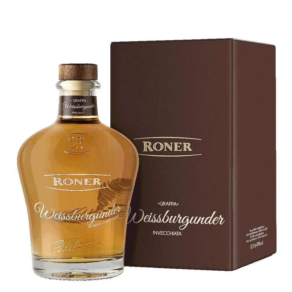 Roner Grappa weissburgпод, Сделано в Италии, Grappa weissburgпод gealtert, 40% Том, 700 мл, самая популярная в Италии Дистилляция