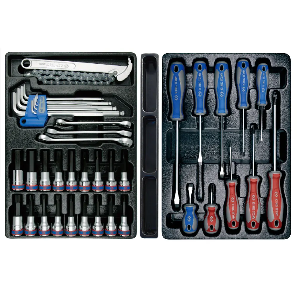 KING TONY 173 PCS Tool Trolley Set Mechanical Tool Set Metal Tool Box Set 932-000MR