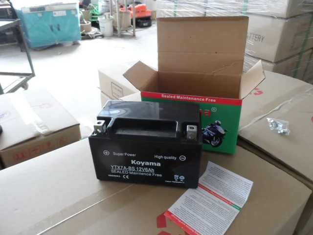 YTX7A-BS 12V 6Ah Motorcycle battery