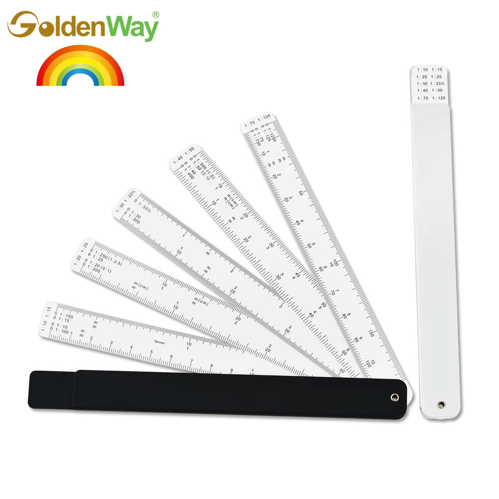Custom Logo 15 cm Metric Architect  Fan Scale Folding Ruler