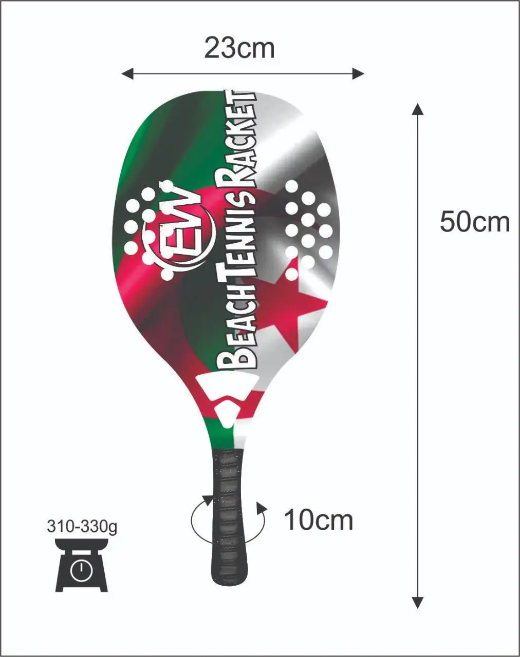 
Beach Tennis Rackets Custom Carbon glass Beach Paddle/Padel Racket with your logos and color combinationsBeach Tennis Rackets Cu 