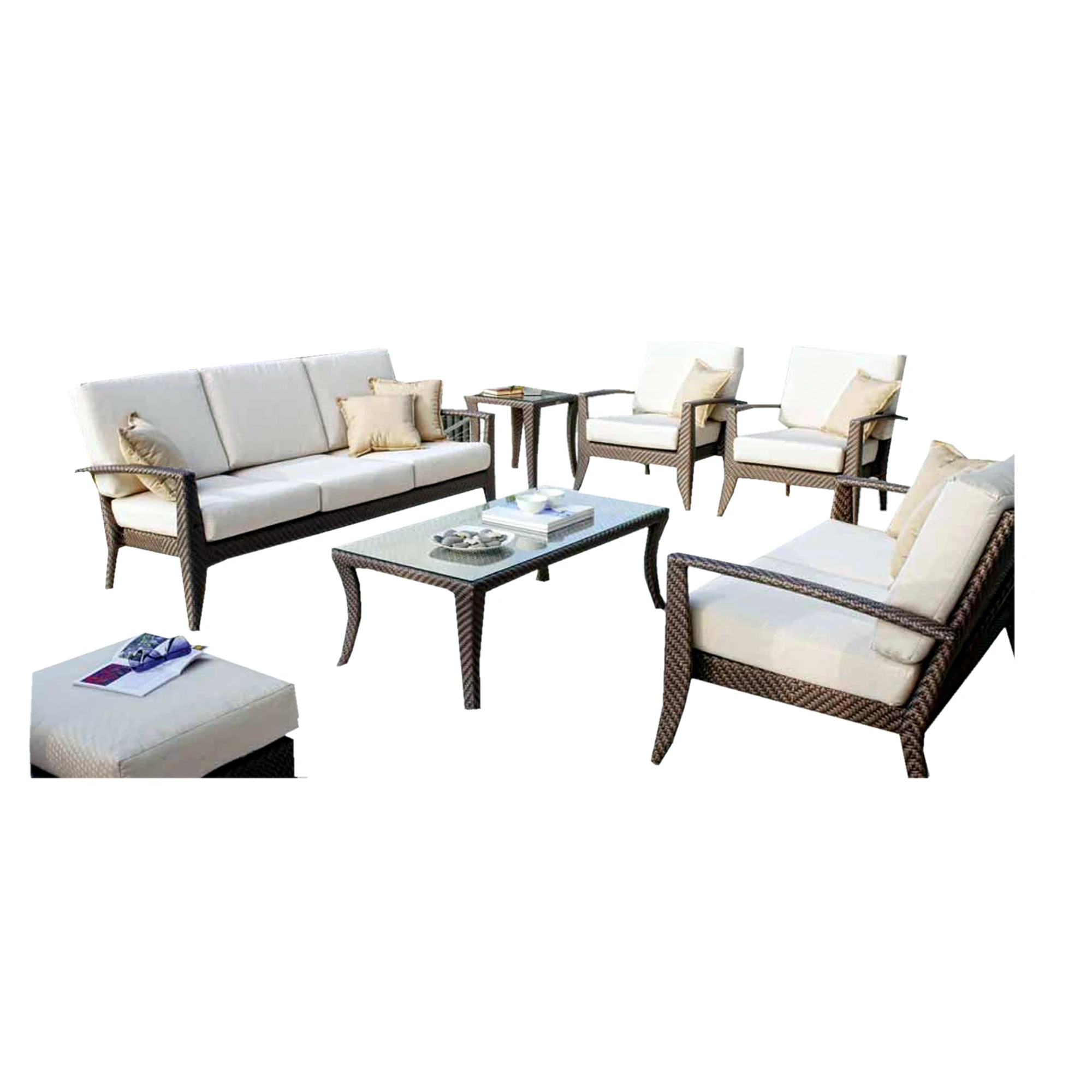 top class patio sofa set black rattan sofa set outdoor aluminium frame 5 seater sofa set luxury patio furniture