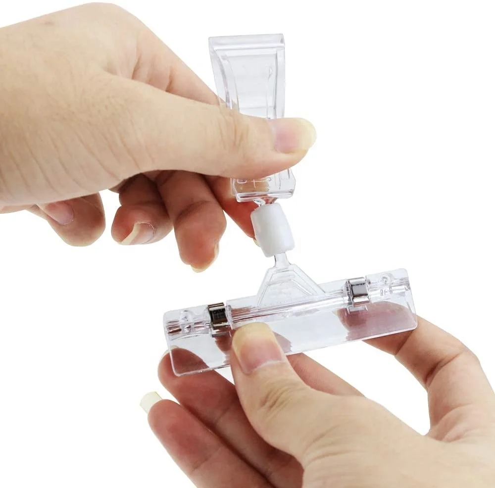 Пластиковый рекламный зажим для супермаркета, вращающийся держатель-зажим, подставка-зажим для держателя, ценник