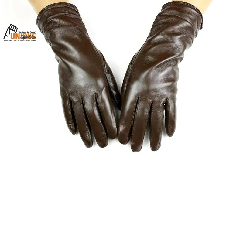 
Lining Leather Gloves 20020 Long Winter Sheepskin Fashion Mittens For Women 