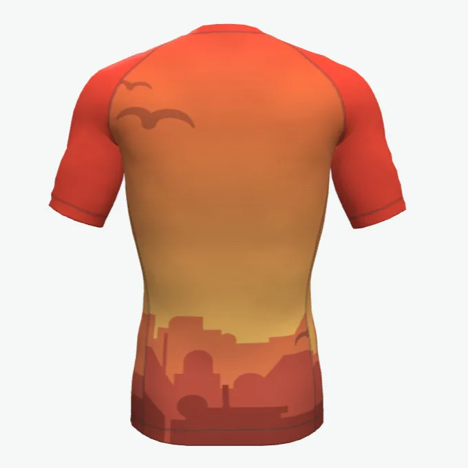 Оптовая продажа пустые сублимационные принты спортивные топы Для Mma серфинга фитнеса Rashguard