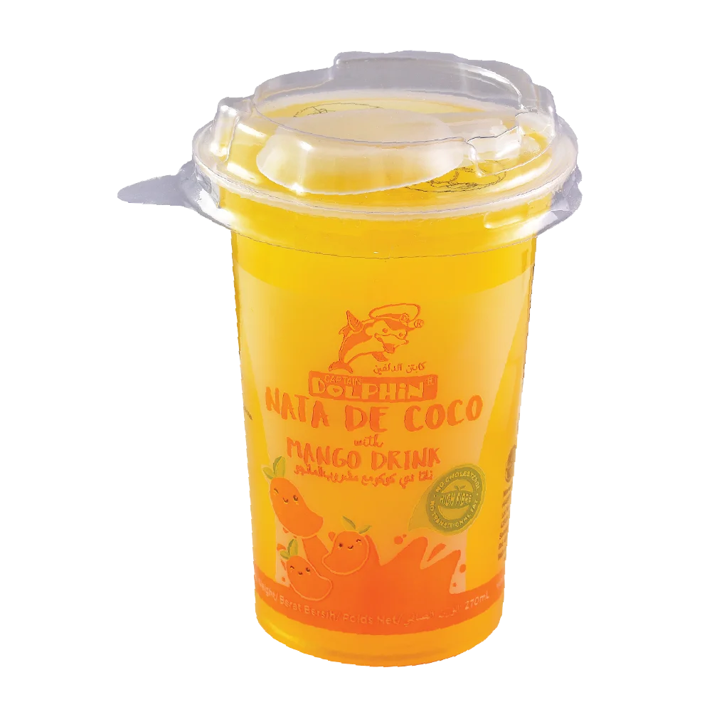 Mango with Nata De Coco Fruit Drink 270ml [Captain Dolphin]