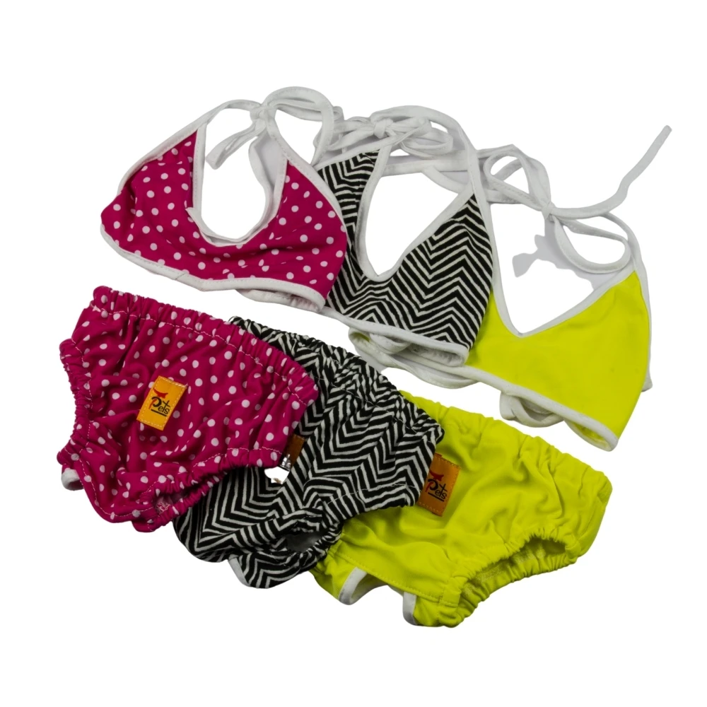 Pet Bikini Fashion Design Set Dog Cute Pets Swimsuits Beach Clothes (Small Size)
