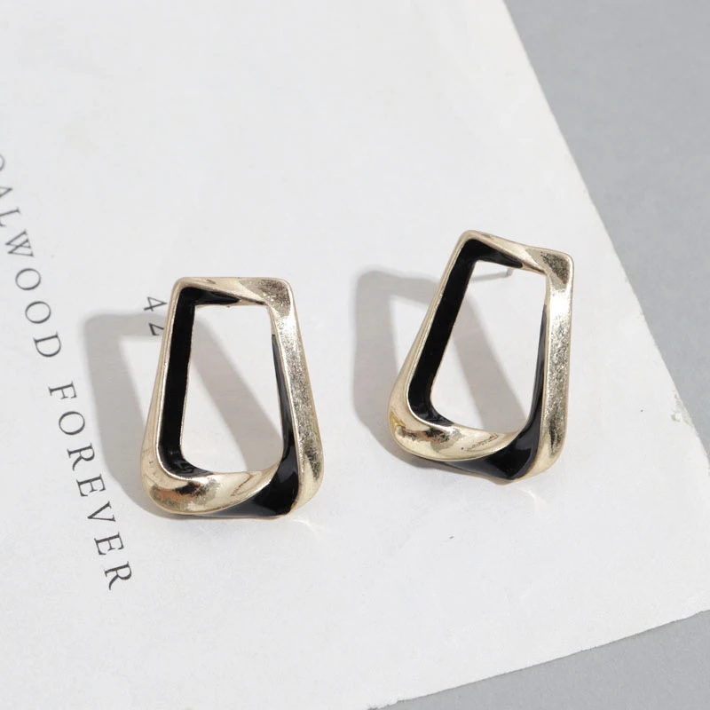 Made in Korea 2021 Fashion Jewelry Chunky Big Drop Earrings Trendy Needle Round Vintage Earring