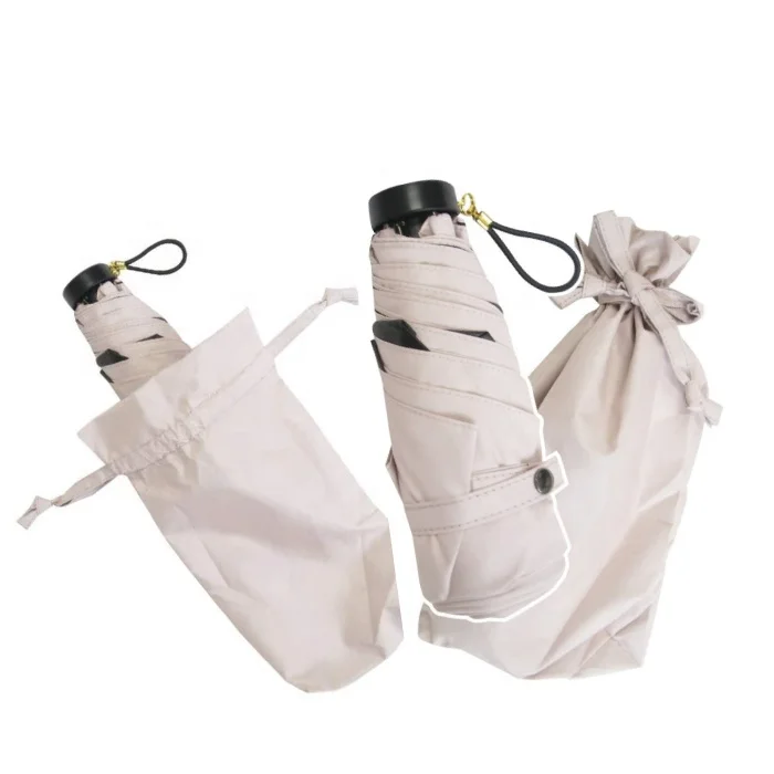 
Rain and Light Umbrella UV 99% Cut with Color Coated on The Back of The Fabric Sunny and Rainy Umbrella Folding Manual Plastic 